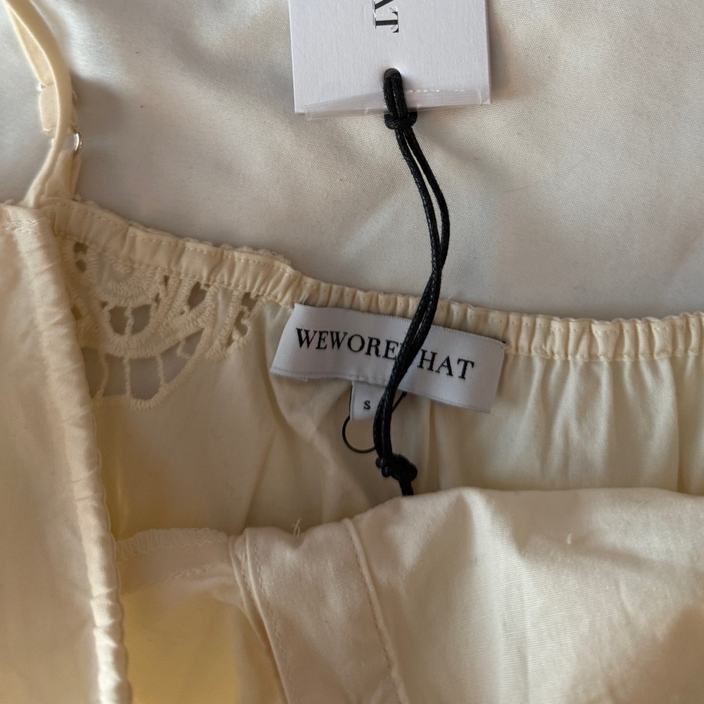 Cream Floral Lace Cut Out Top - Picture 5 of 5
